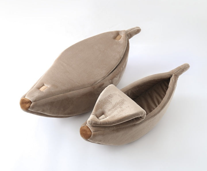Cozy Nest | Dog Bed with Soft Plush Fabric & Unique Banana Shape | Comfortable Sleeping Solution for Small Dogs 18