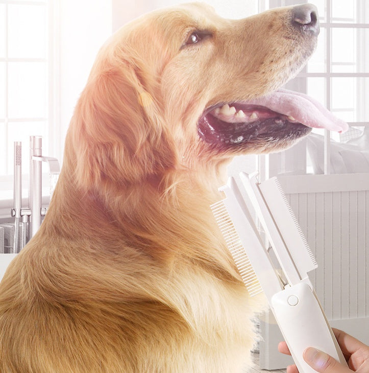 Pet Grooming Brush | Dual-Purpose Cat & Dog Brush with Ergonomic Handle | Efficient Hair Removal & Massage Tool 10