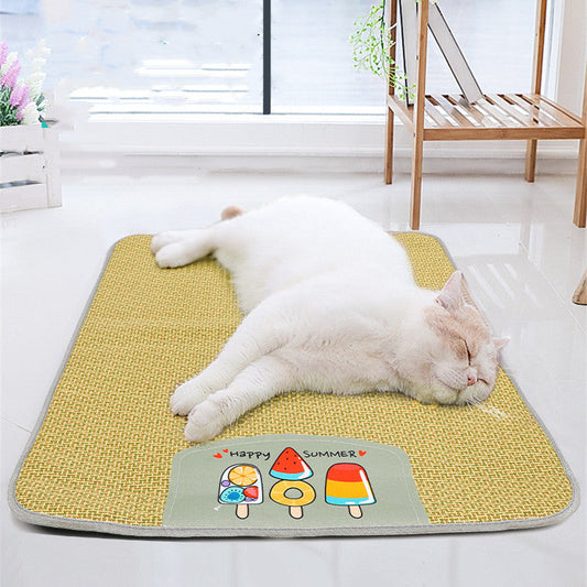CoolNest | Rattan Pet Sleeping Mat with Breathable Design | Comfortable Cooling Bed for Dogs and Cats 2