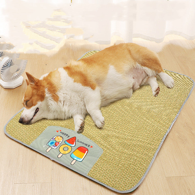 CoolNest | Rattan Pet Sleeping Mat with Breathable Design | Comfortable Cooling Bed for Dogs and Cats 5