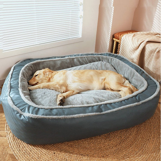 Cozy Haven | Dog Bed with Soft Polyester-Cotton Blend | Winter Warm Sleeping Space for Pets 1