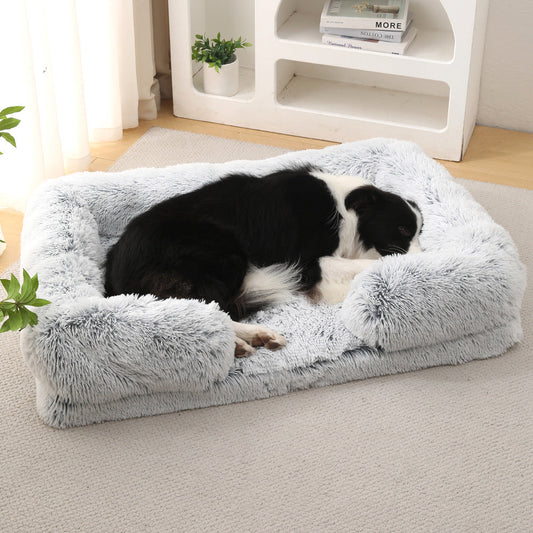 Cozy Haven | Plush Round Dog Bed with Soft Fabric & Durable Design | Comfortable Sleeping Space for All Pets 1