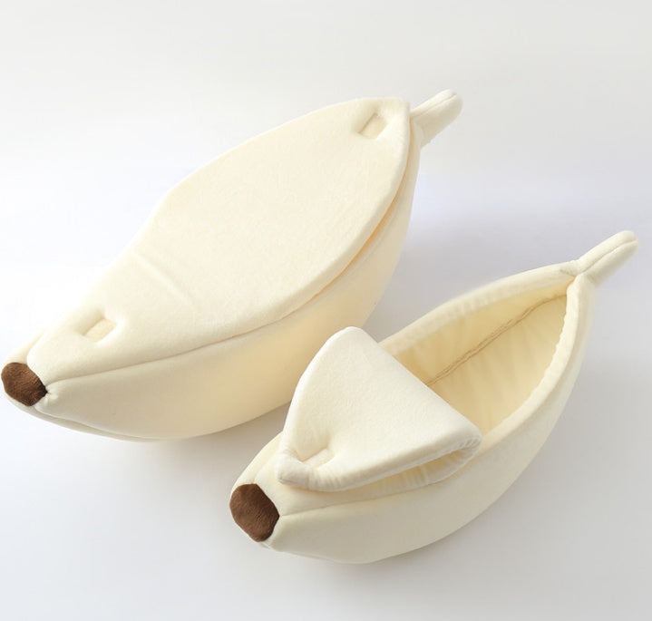 Cozy Nest | Dog Bed with Soft Plush Fabric & Unique Banana Shape | Comfortable Sleeping Solution for Small Dogs 0
