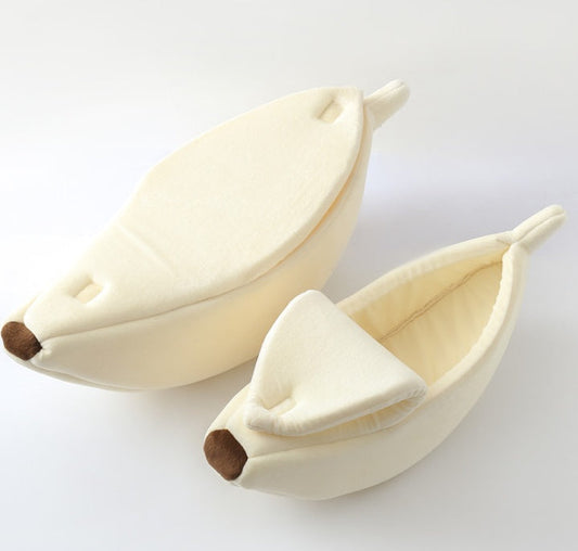 Cozy Nest | Dog Bed with Soft Plush Fabric & Unique Banana Shape | Comfortable Sleeping Solution for Small Dogs 0
