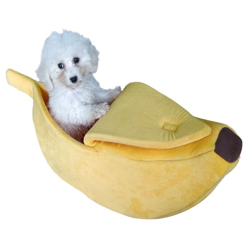 Cozy Nest | Dog Bed with Soft Plush Fabric & Unique Banana Shape | Comfortable Sleeping Solution for Small Dogs 1
