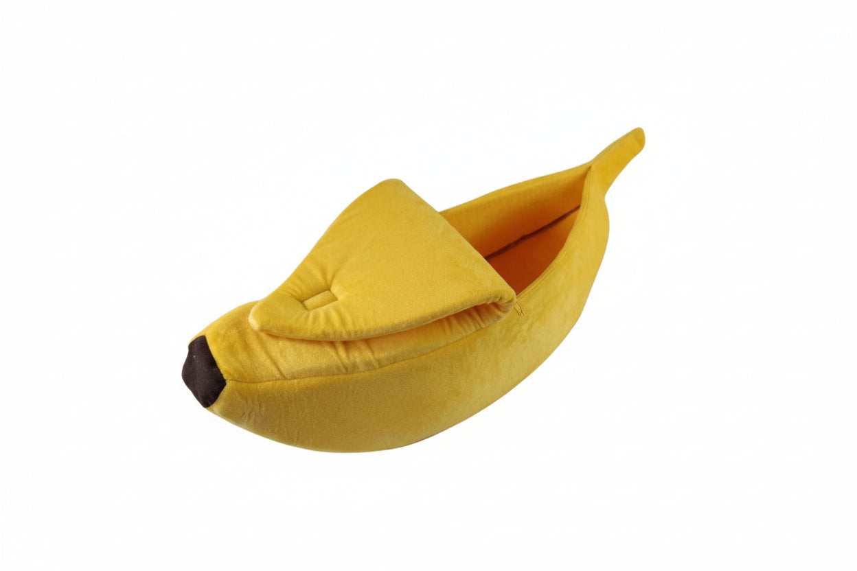 Cozy Nest | Dog Bed with Soft Plush Fabric & Unique Banana Shape | Comfortable Sleeping Solution for Small Dogs 14