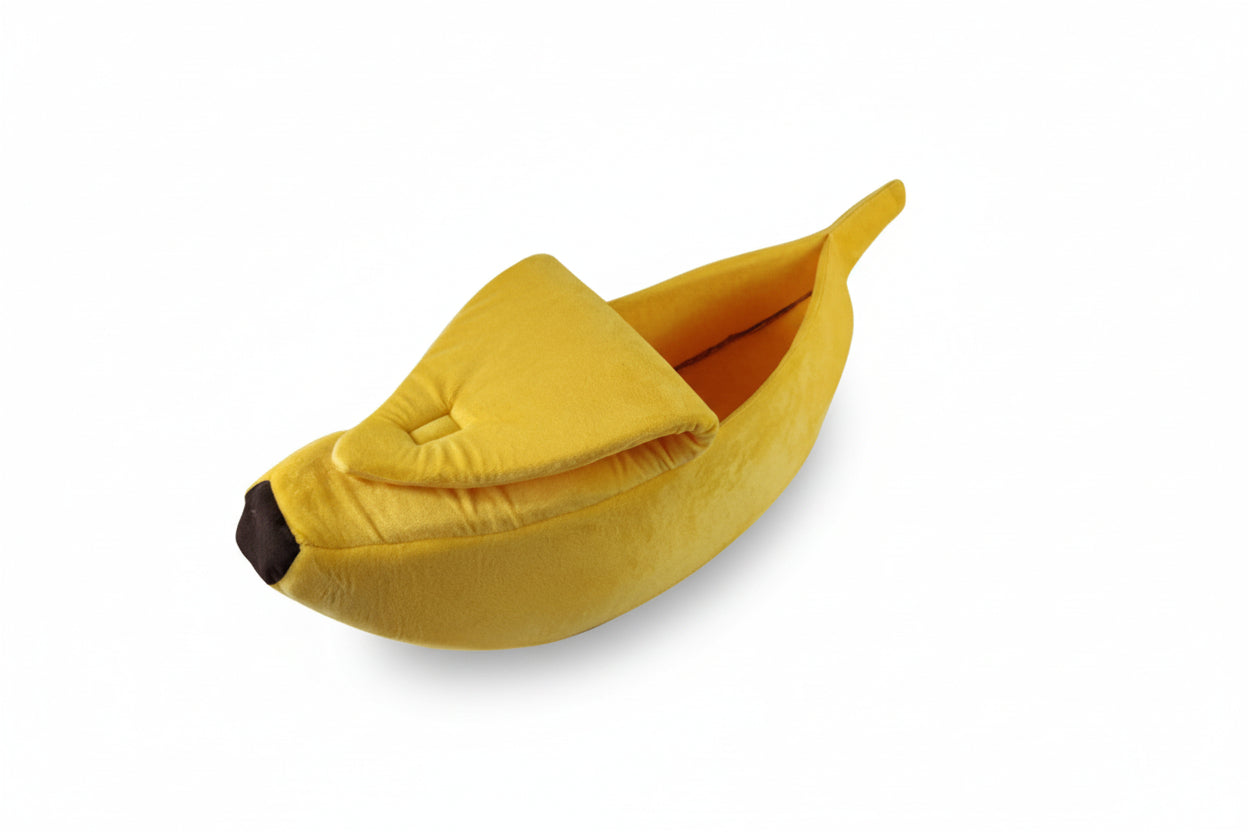 Cozy Nest | Dog Bed with Soft Plush Fabric & Unique Banana Shape | Comfortable Sleeping Solution for Small Dogs 17
