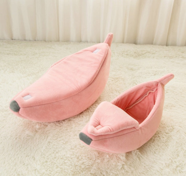 Cozy Nest | Dog Bed with Soft Plush Fabric & Unique Banana Shape | Comfortable Sleeping Solution for Small Dogs 5