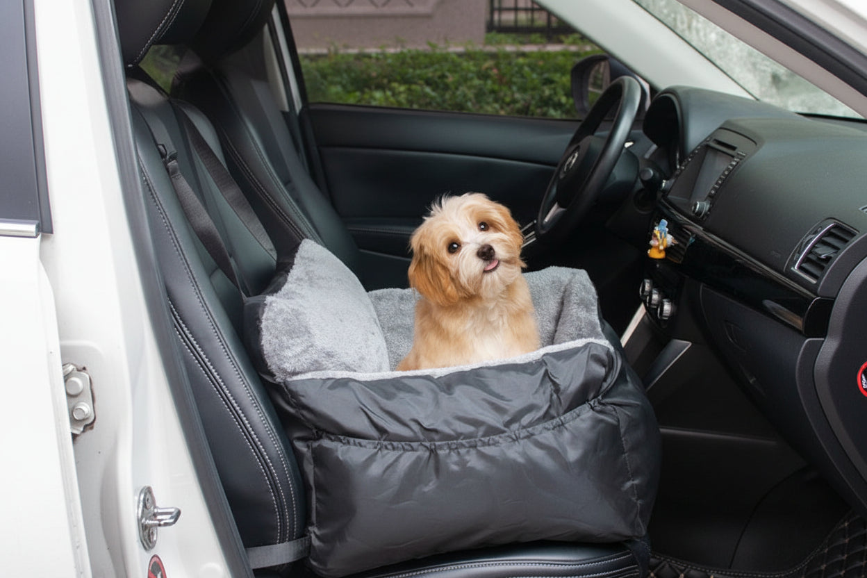 Cozy Pet Bed | Dog Bed with Soft Fabric for Comfortable Travel Seat 3