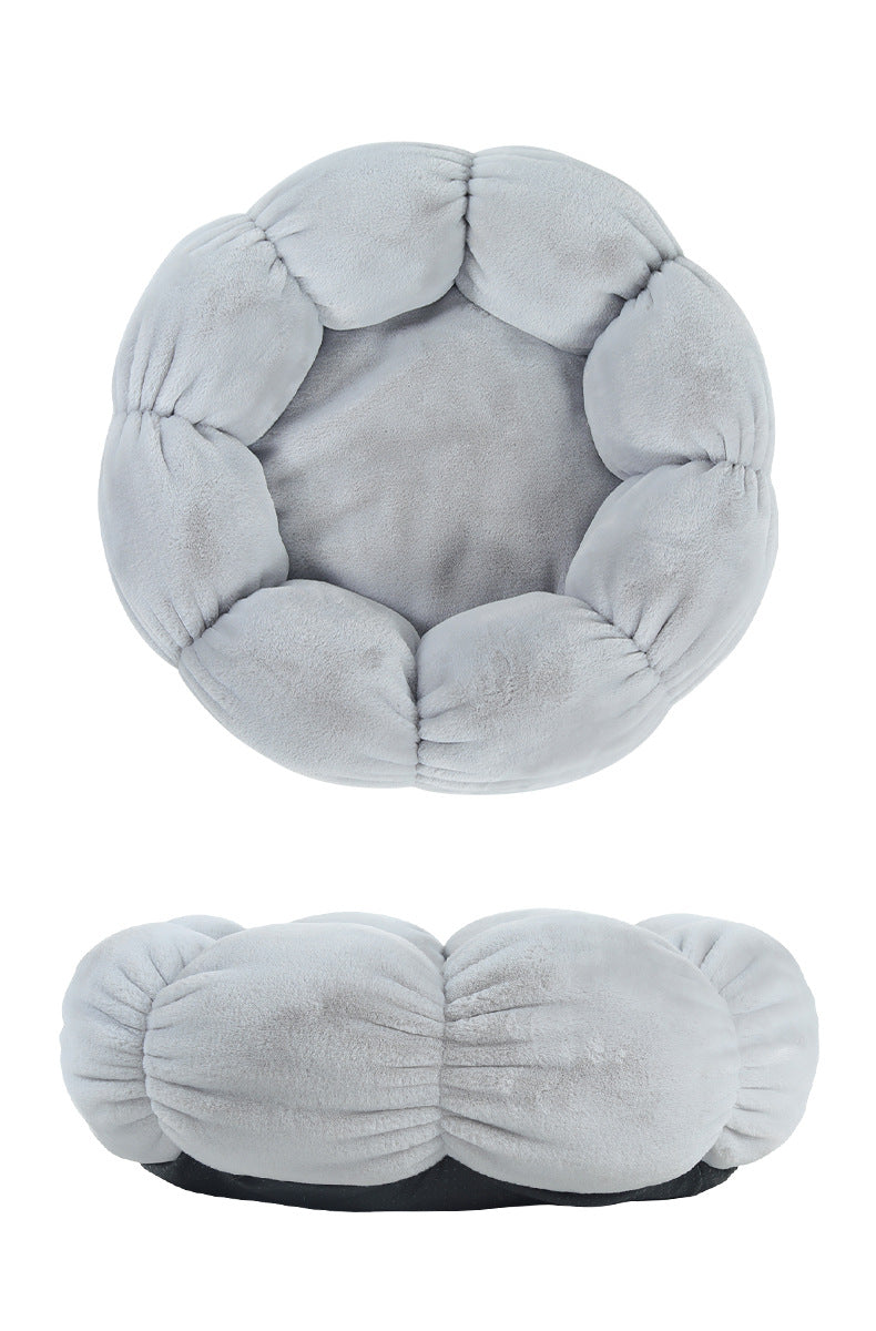 Cozy Pet Bed | Soft Cloth Dog & Cat Bed Mat with Flower Shape Design for Ultimate Comfort 7