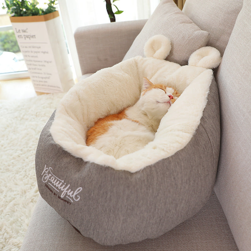 Cozy Pet Bed | Soft Cotton Dog Bed with Warm Sleeping Bag Design | Comfortable Cushion for Restful Sleep 9