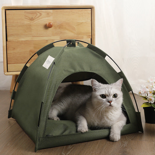 Cozy Pet Collection | Cat Bed with Cooling Mat & Removable Cushion | Lightweight Portable Design for Indoor and Outdoor Comfort 1