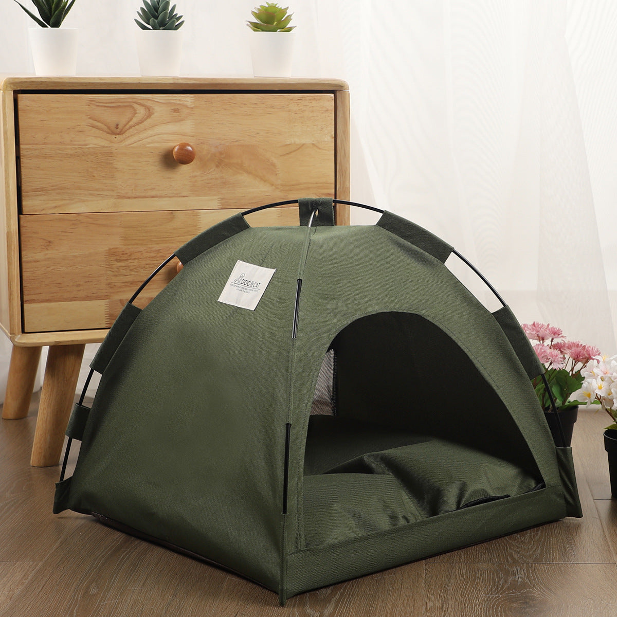 Cozy Pet Collection | Cat Bed with Cooling Mat & Removable Cushion | Lightweight Portable Design for Indoor and Outdoor Comfort 2