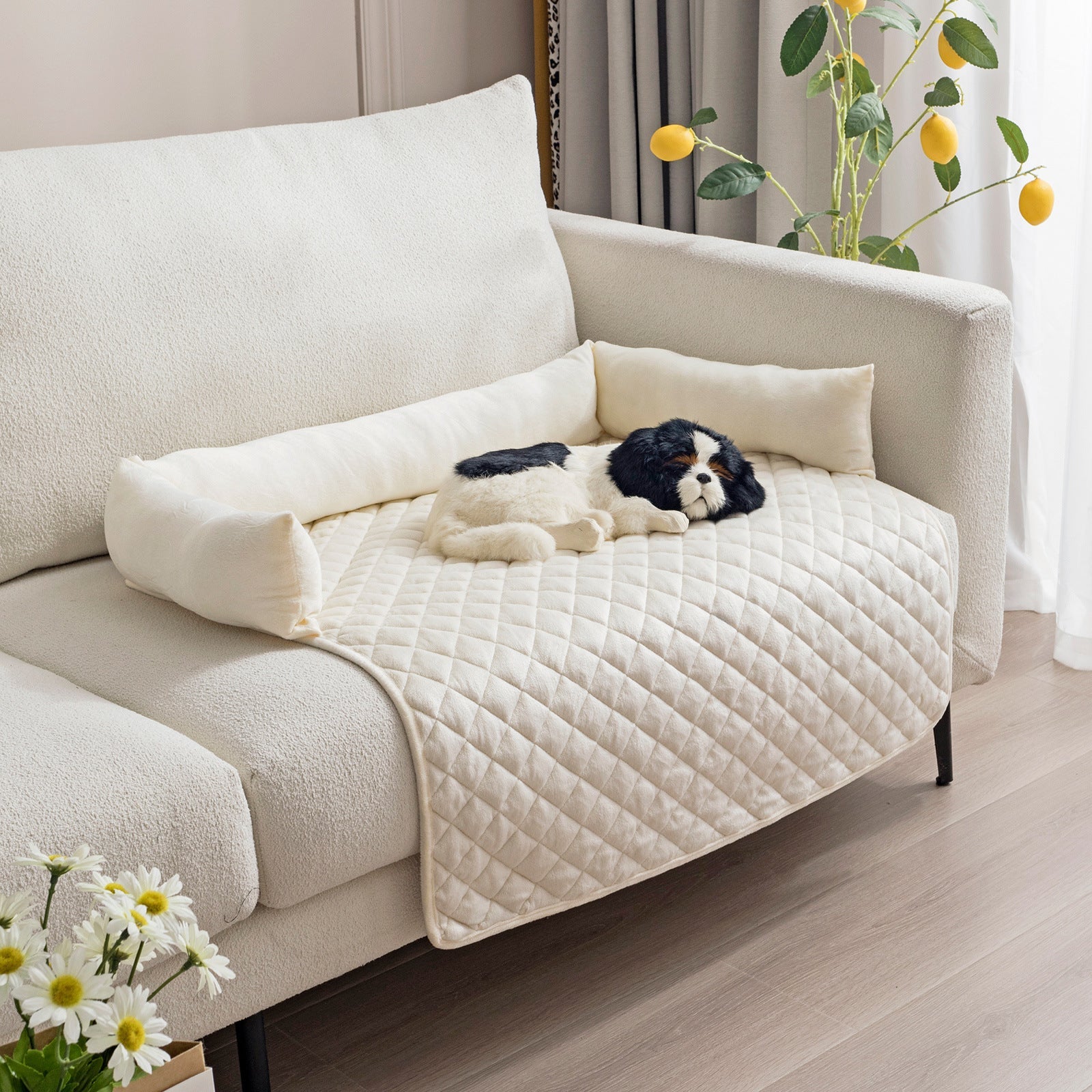 Cozy Pet Collection | Plush Dog Bed with Removable Cushion | Curved Design for Ultimate Comfort 0