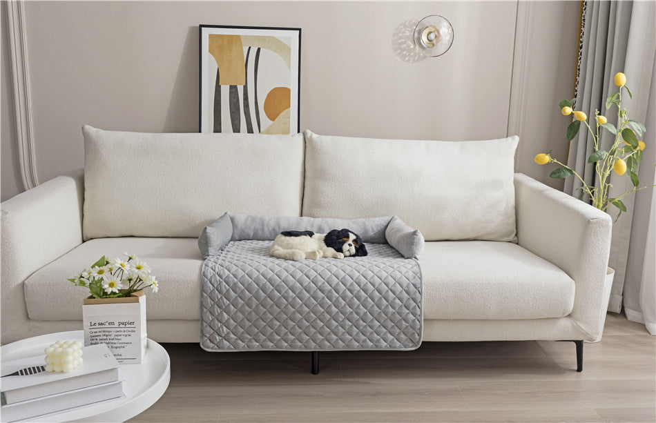 Cozy Pet Collection | Plush Dog Bed with Removable Cushion | Curved Design for Ultimate Comfort 2