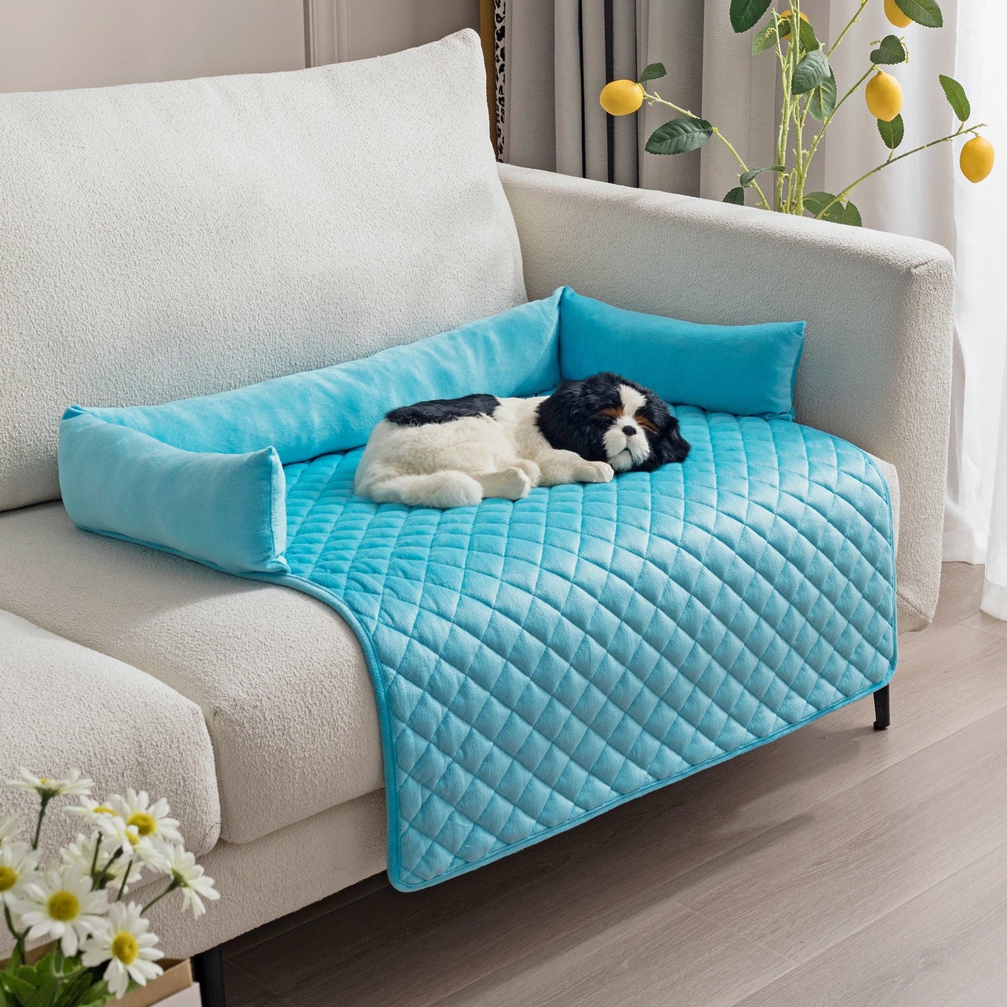 Cozy Pet Collection | Plush Dog Bed with Removable Cushion | Curved Design for Ultimate Comfort 3