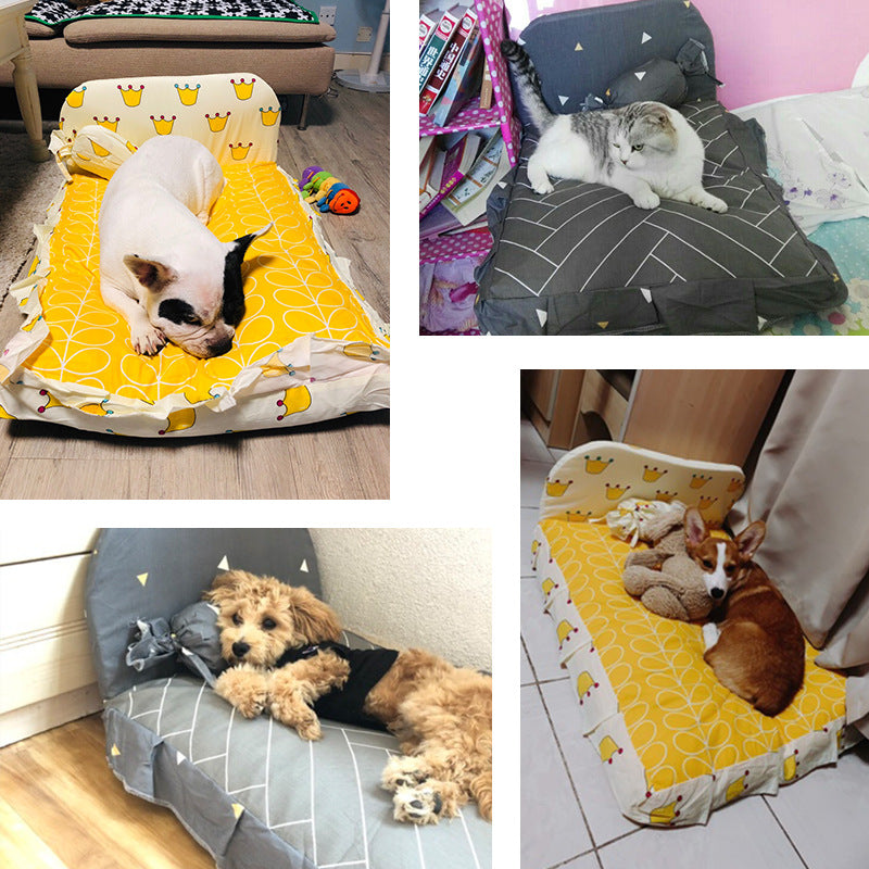 Cozy Pet Haven | Dog Bed with Soft PP Cotton | Comfortable Sleeping Space for Small Pets 3