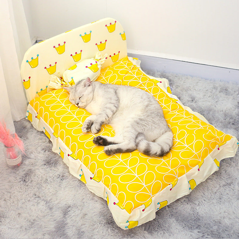 Cozy Pet Haven | Dog Bed with Soft PP Cotton | Comfortable Sleeping Space for Small Pets 4