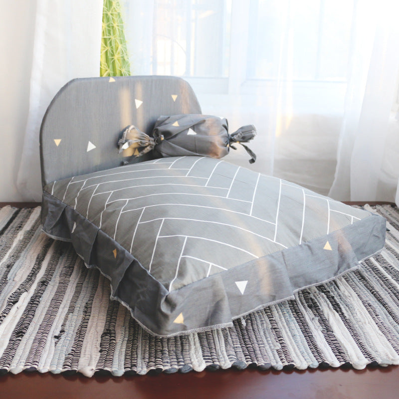 Cozy Pet Haven | Dog Bed with Soft PP Cotton | Comfortable Sleeping Space for Small Pets 6