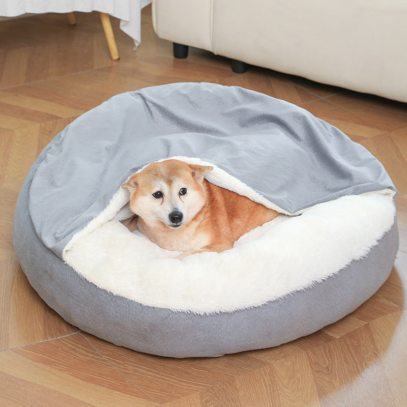 Cozy Pet Haven | Orthopedic Dog Bed with Hooded Blanket for Ultimate Comfort 5