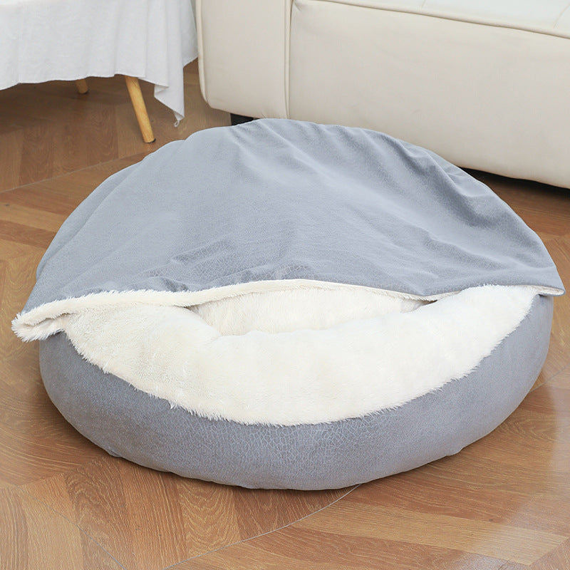 Cozy Pet Haven | Orthopedic Dog Bed with Hooded Blanket for Ultimate Comfort 7