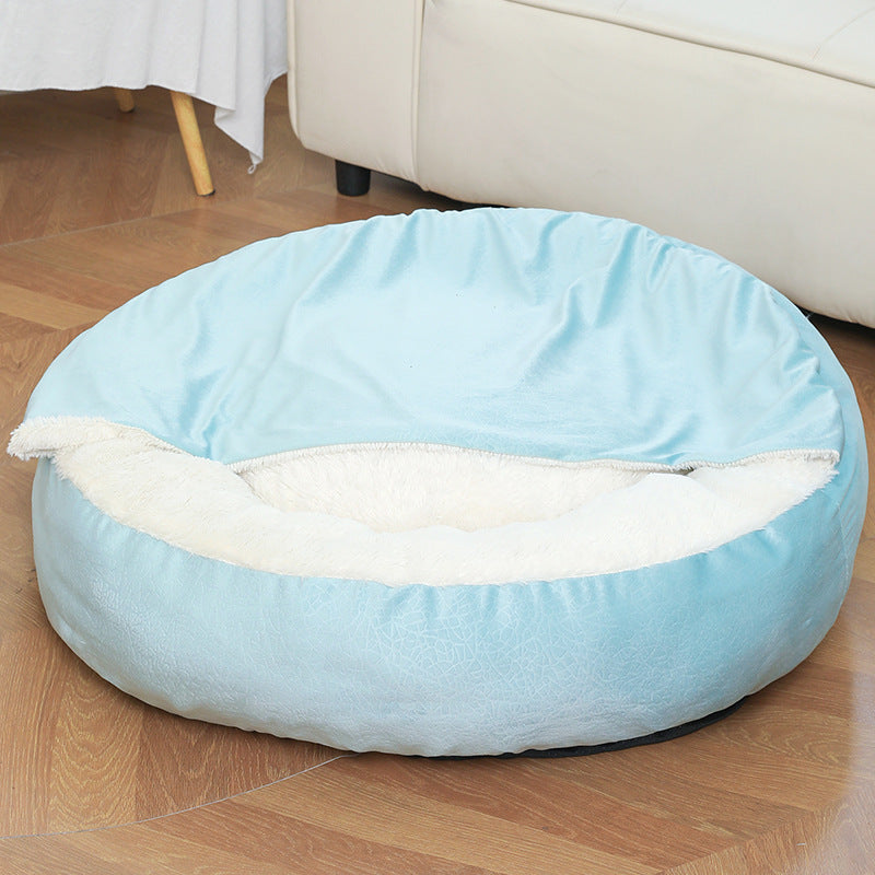 Cozy Pet Haven | Orthopedic Dog Bed with Hooded Blanket for Ultimate Comfort 8