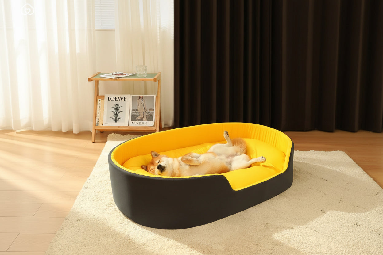Cozy Pet Nest | Large Dog Bed with Dual Color Design & Removable Cover | Comfortable All-Season Sleeping Solution