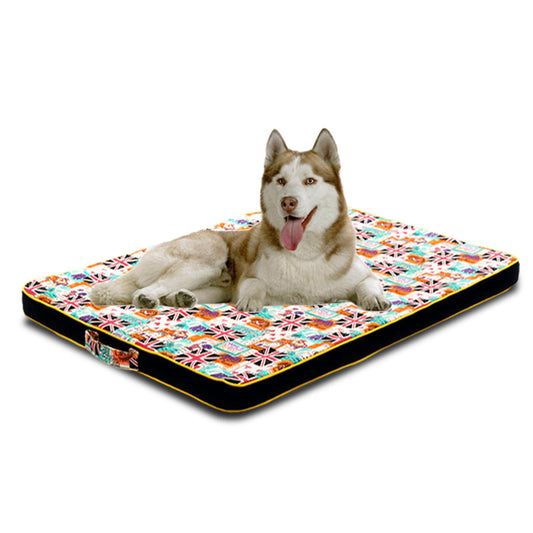 Cozy Pet Nest | Dog Bed Mat with High Resilience Sponge | Durable Canvas for Comfortable Sleep 1