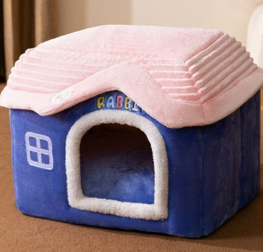 Cozy Pet Nest | Foldable Dog House with Self-Warming Fabric | Durable Shelter for Indoor and Outdoor Comfort 0