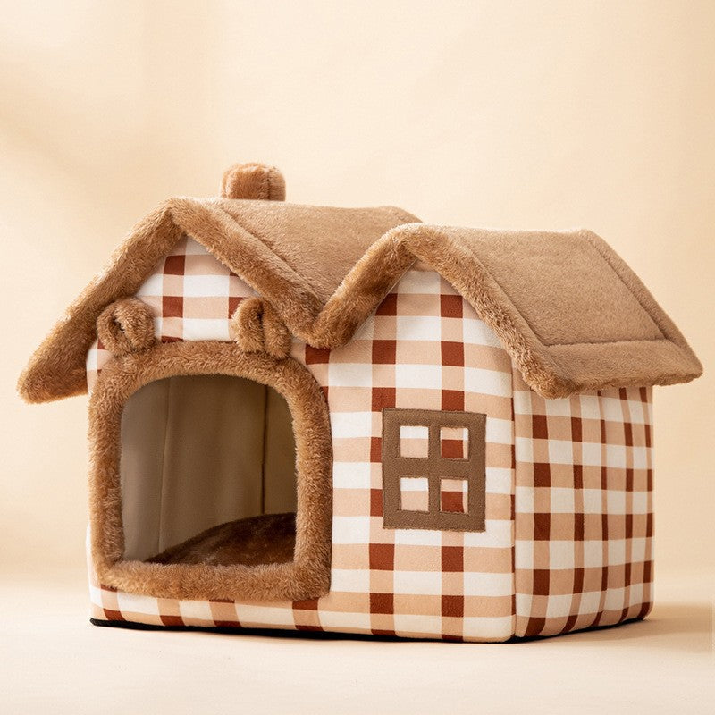 Cozy Pet Nest | Foldable Dog House with Self-Warming Fabric | Durable Shelter for Indoor and Outdoor Comfort 10