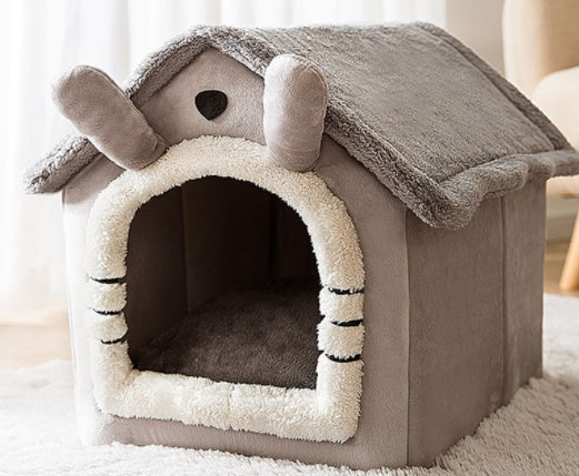 Cozy Pet Nest | Foldable Dog House with Self-Warming Fabric | Durable Shelter for Indoor and Outdoor Comfort 11