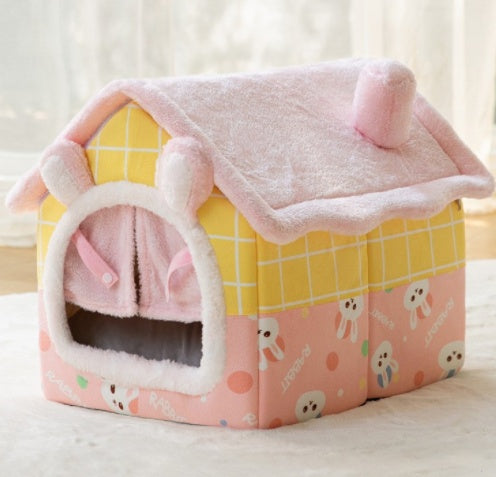 Cozy Pet Nest | Foldable Dog House with Self-Warming Fabric | Durable Shelter for Indoor and Outdoor Comfort 13