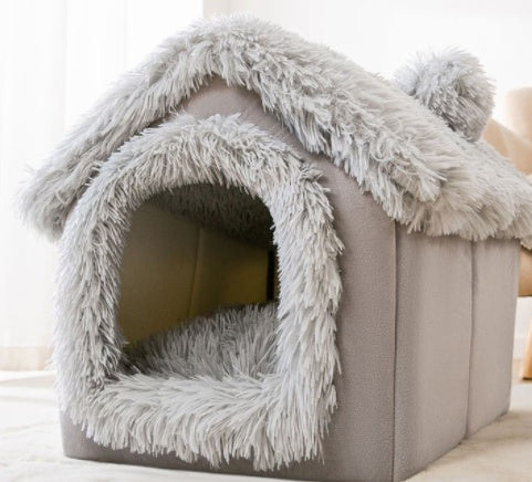 Cozy Pet Nest | Foldable Dog House with Self-Warming Fabric | Durable Shelter for Indoor and Outdoor Comfort 17