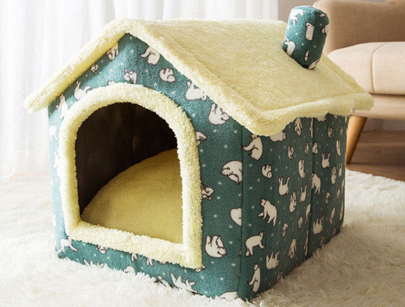 Cozy Pet Nest | Foldable Dog House with Self-Warming Fabric | Durable Shelter for Indoor and Outdoor Comfort 19