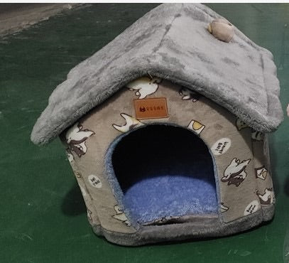 Cozy Pet Nest | Foldable Dog House with Self-Warming Fabric | Durable Shelter for Indoor and Outdoor Comfort 3