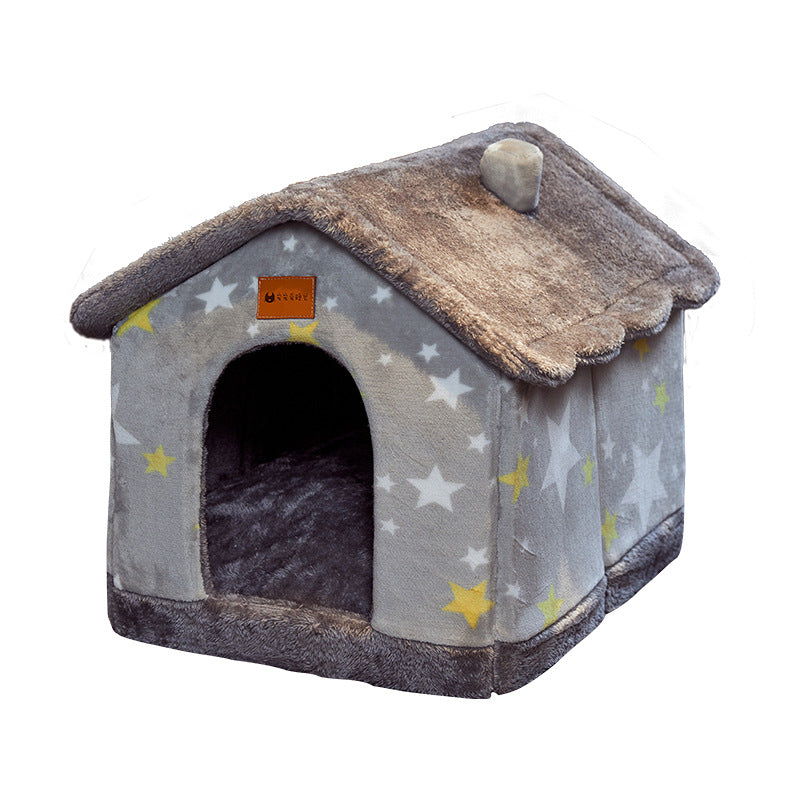 Cozy Pet Nest | Foldable Dog House with Self-Warming Fabric | Durable Shelter for Indoor and Outdoor Comfort 4
