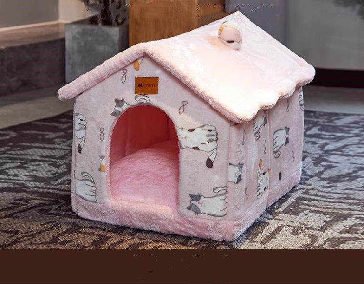 Cozy Pet Nest | Foldable Dog House with Self-Warming Fabric | Durable Shelter for Indoor and Outdoor Comfort 6