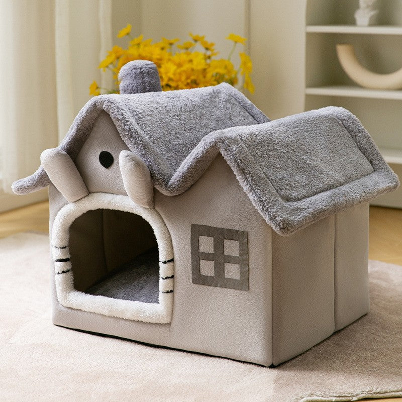 Cozy Pet Nest | Foldable Dog House with Self-Warming Fabric | Durable Shelter for Indoor and Outdoor Comfort 9