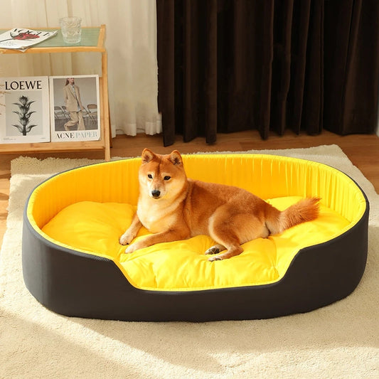 Cozy Pet Nest | Large Dog Bed with Dual Color Design & Removable Cover | Comfortable All-Season Sleeping Solution 1