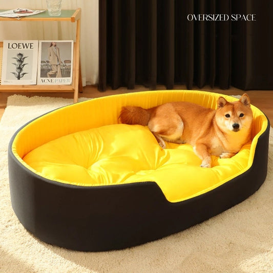 Cozy Pet Nest | Large Dog Bed with Dual Color Design & Removable Cover | Comfortable All-Season Sleeping Solution 2