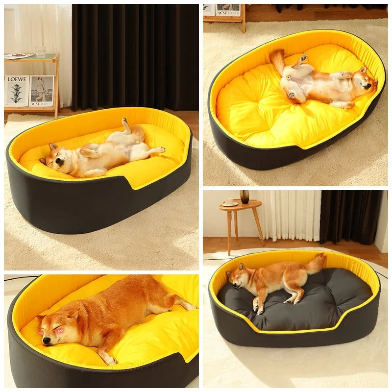 Cozy Pet Nest | Large Dog Bed with Dual Color Design & Removable Cover | Comfortable All-Season Sleeping Solution 3