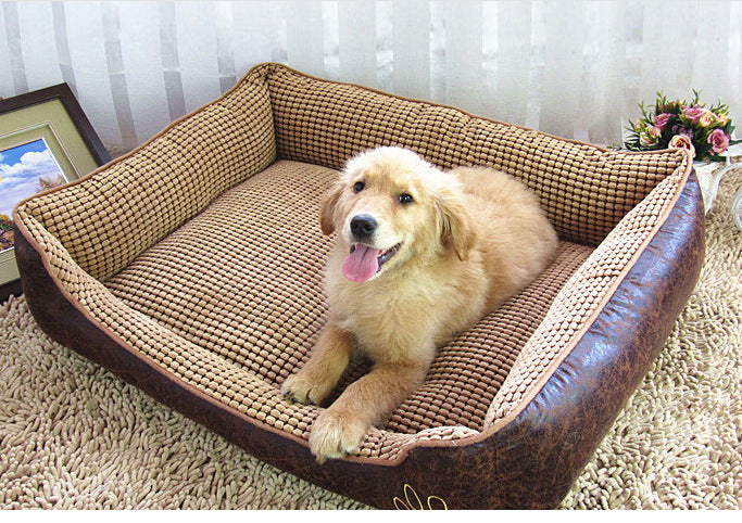 Cozy Pet Nest | Suede Dog Bed with Blanket & Summer Mat | Comfortable Sleeping Solution for Year-Round Comfort 4