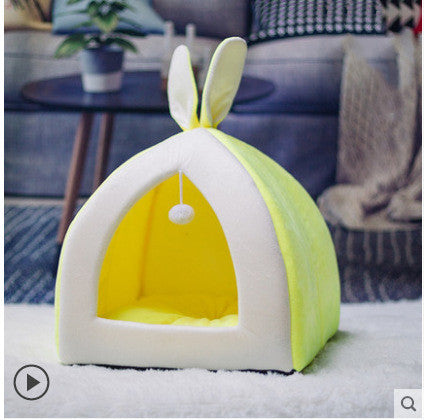 Cozy Pet Villa | Cat Bed with Soft Cloth Material | Comfortable Nest for Cats and Small Dogs 5