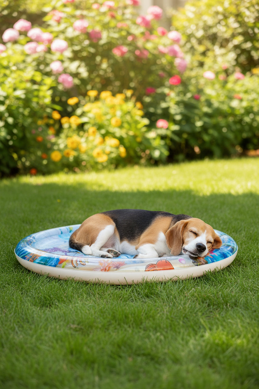 Cool Comfort | Inflatable Dog Bed with Fun Designs & Cooling Feature | Ideal for Summer Comfort