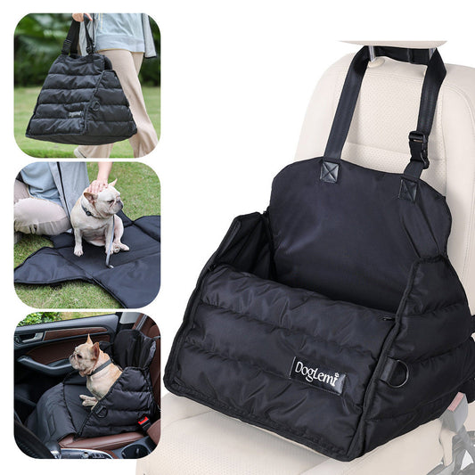 Multi-Functional Dog Car Seat with Safety Harness Clip | Portable Design for Secure Travel 1
