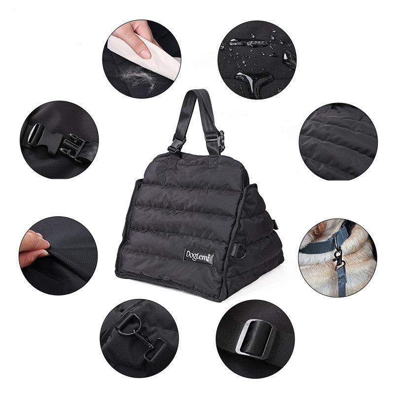 Multi-Functional Dog Car Seat with Safety Harness Clip | Portable Design for Secure Travel 2