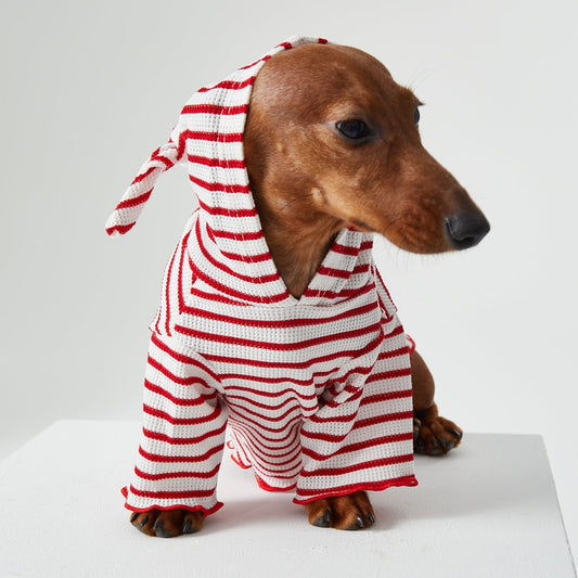 Pawfect Style | Striped Hooded Pet Apparel for Cats & Dogs | Cozy Two-Leg Design for Comfort 1