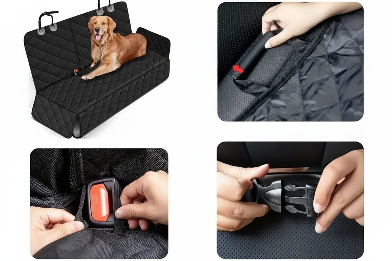 Pet Comfort | Waterproof Dog Seat Car Cover with Dual-Use Design | Easy to Clean for Travel and Home 2