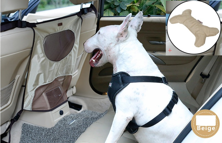 Pet Safety Barrier | Durable Nylon & PVC Rear Seat Screen for Driver Focus 3