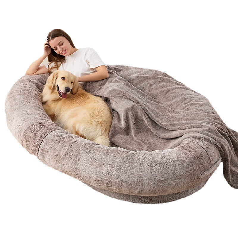 Plush Large Dog Bed with Soft Fabric & Stylish Colors for Ultimate Comfort 2